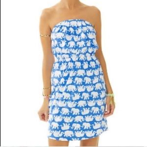 Lilly Pulitzer Strapless Elephant Dress